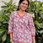 1Blueflorashortkurti