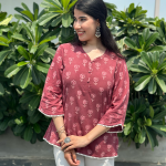 1Indianredshortkurti