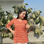 1marigoldorangelaceshortkurti