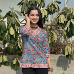 1silkblueshortkurti