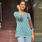lagoongreenlacekurti
