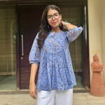 morocconbluegathershortkurti