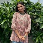 1Champagnepinkgathershortkurti
