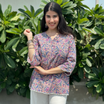 1Pinkflareshortkurti