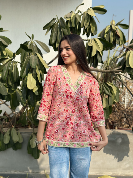 Dusty Pink Short Kurti