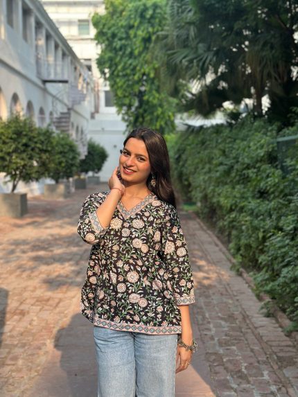 Graphite Black Short Kurti