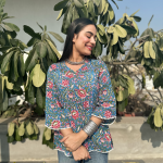 1hibiscusbluelaceshortkurti