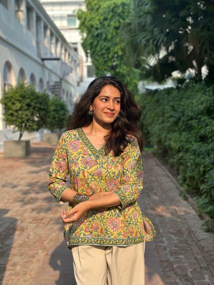 Lime Green Short Kurti