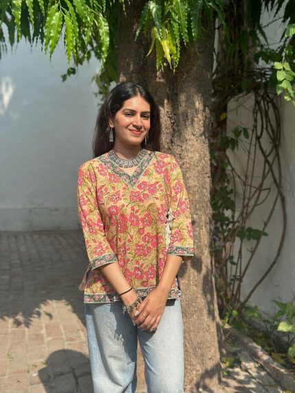 Ochre Mustard Short Kurti