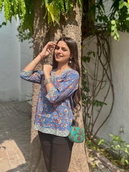 Warm Indigo Short Kurti