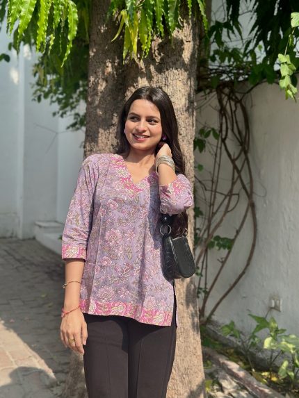 Warm Purple Short Kurti