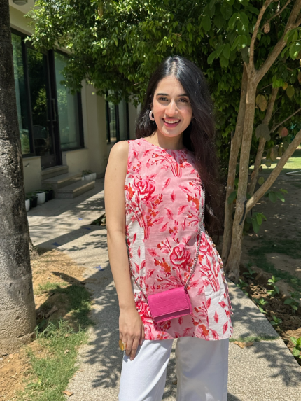 Flamingo Halter Short Kurti