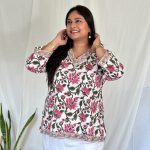 lotuswhiteprintedkurti